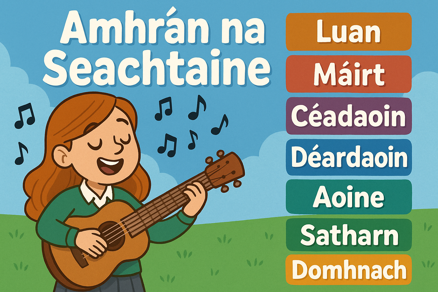 Irish Gaelic language learning song for schools